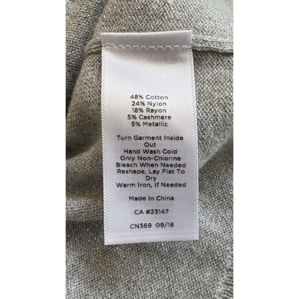 Talbots Cream And Gray Tree Pattern Cardigan - image 5